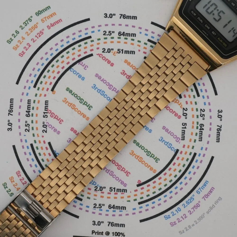 Vintage Casio 1980s A661G Slim Gold Digital Watch Module 237 Alarm Chronograph